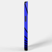 Art deco zon in blauw iPhone hoesje (Rechterkant)