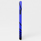 Art deco zon in blauw iPhone hoesje (Rechterkant)