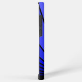 Art deco zon in blauw samsung galaxy hoesje (Rechterkant)