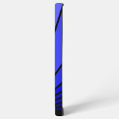 Art deco zon in blauw samsung galaxy hoesje (Linkerkant)