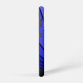 Art deco zon in blauw samsung galaxy hoesje (Rechterkant)