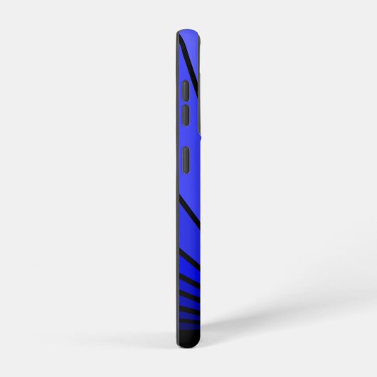 Art deco zon in blauw samsung galaxy hoesje (Rechterkant)