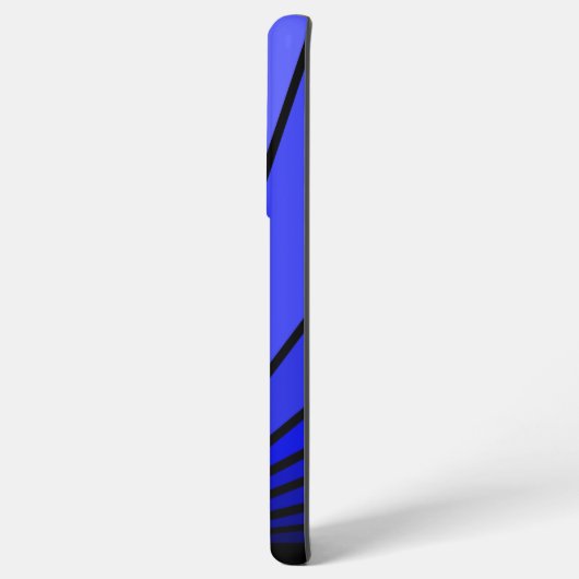 Art deco zon in blauw samsung galaxy hoesje (Achterkant horizontaal)