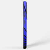 Art deco zon in blauw samsung galaxy hoesje (Rechterkant)