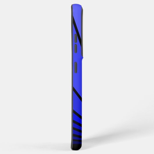 Art deco zon in blauw samsung galaxy hoesje (Rechterkant)