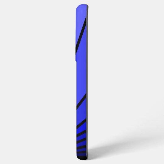 Art deco zon in blauw samsung galaxy hoesje (Linkerkant)