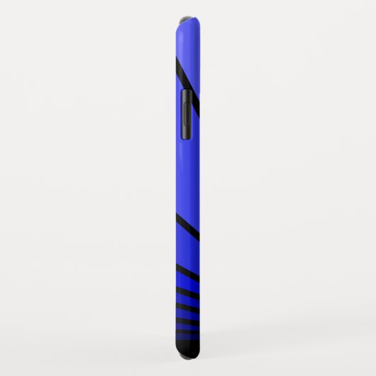 Art deco zon in blauwe iPhone / iPad hoesje (Achterkant/rechts)