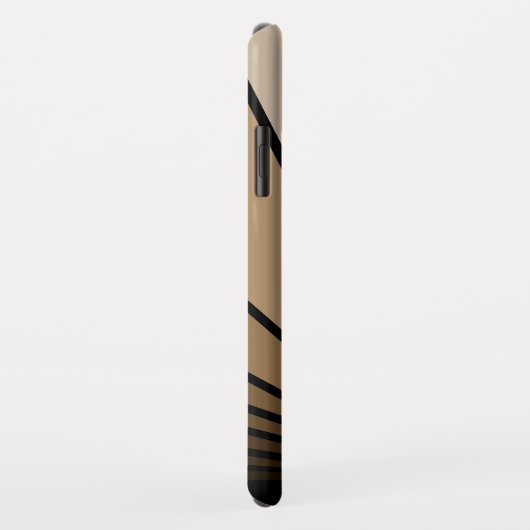 Art deco zon in bruine iPhone / iPad hoesje (Achterkant/rechts)