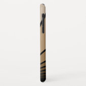 Art deco zon in bruine iPhone / iPad hoesje (Achterkant/links)