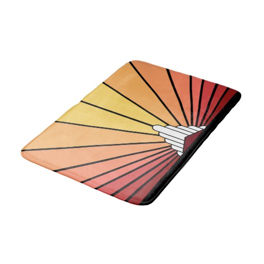 Art deco zon in de ochtend badmat (Gekanteld)