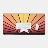 Art deco zon in de ochtend bureaumat (Keyboard & Muis)