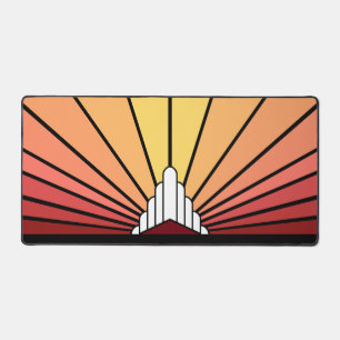 Art deco zon in de ochtend bureaumat