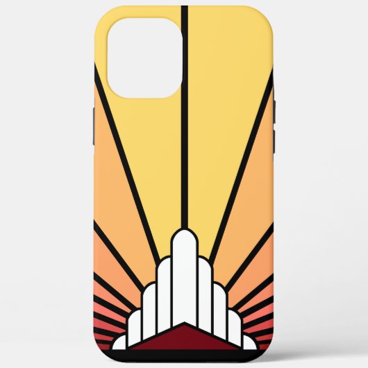 Art deco zon in de ochtend Case-Mate iPhone case (Achterkant)