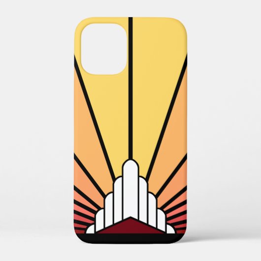 Art deco zon in de ochtend Case-Mate iPhone case (Achterkant)