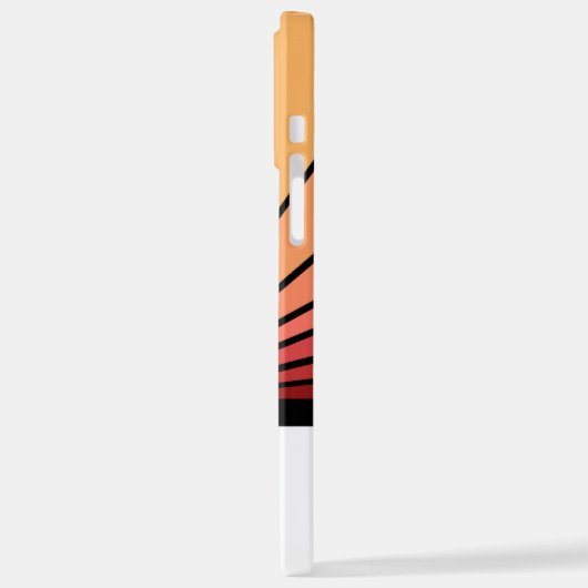 Art deco zon in de ochtend iPhone hoesje (Linkerkant)