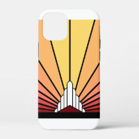 Art deco zon in de ochtend