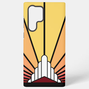 Art deco zon in de ochtend samsung galaxy hoesje