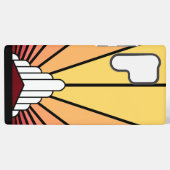 Art deco zon in de ochtend samsung galaxy hoesje (Achterkant horizontaal)