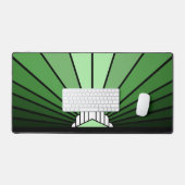 Art deco zon in het groen bureaumat (Keyboard & Muis)