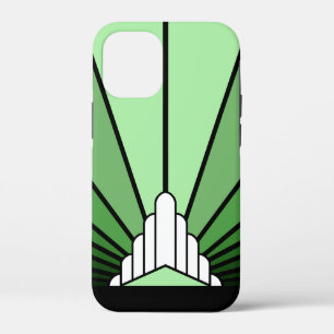Art deco zon in het groen Case-Mate iPhone case