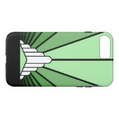 Art deco zon in het groen Case-Mate iPhone case (Achterkant (Horizontaal))
