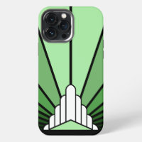 Art deco zon in het groen