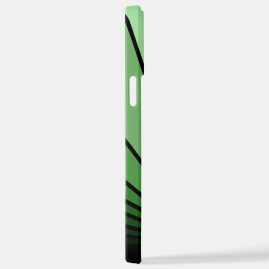 Art deco zon in het groen iPhone hoesje (Rechterkant)