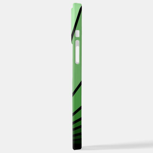 Art deco zon in het groen iPhone hoesje (Linkerkant)