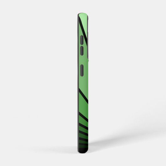 Art deco zon in het groen samsung galaxy hoesje (Rechterkant)