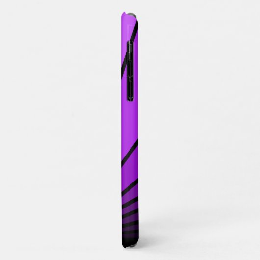 Art deco zon in het paarse Case-Mate iPhone case (Achterkant/links)