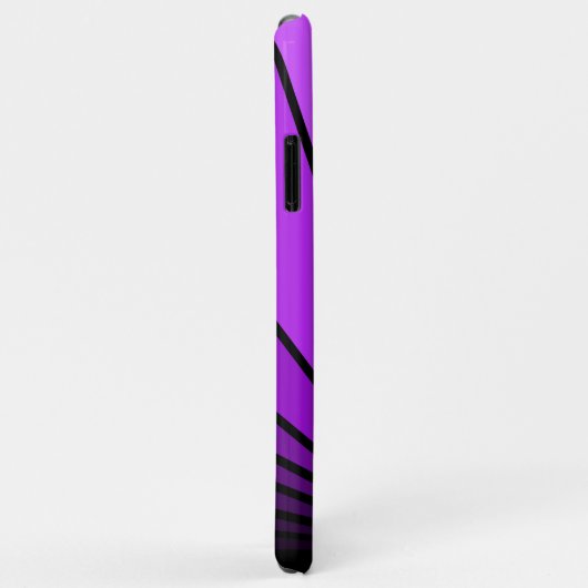 Art deco zon in het paarse Case-Mate iPhone case (Achterkant/rechts)