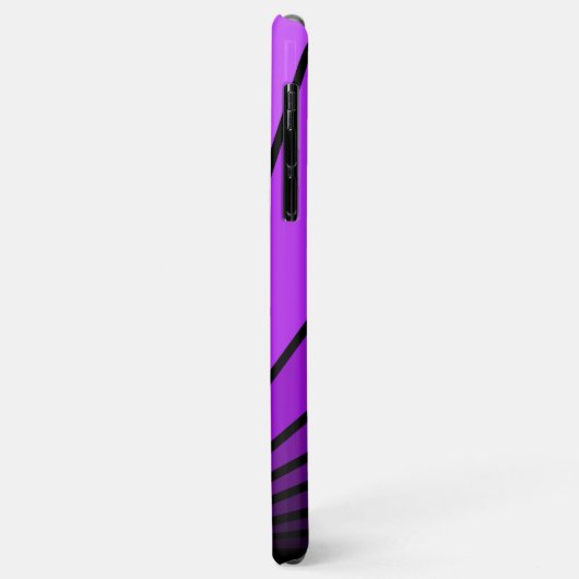 Art deco zon in het paarse Case-Mate iPhone case (Achterkant/links)