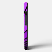 Art deco zon in het paarse Case-Mate iPhone case (Achterkant / Links)