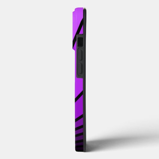 Art deco zon in het paarse Case-Mate iPhone case (Achterkant / Links)