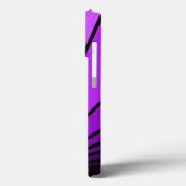 Art deco zon in het paarse Case-Mate iPhone case (Achterkant / Links)