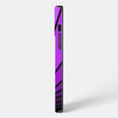 Art deco zon in paars iPhone hoesje (Linkerkant)