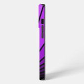 Art deco zon in paars iPhone hoesje (Linkerkant)