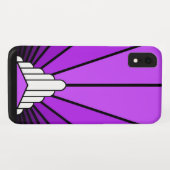 Art deco zon in paarse iPhone / iPad case (Achterkant (horizontaal))