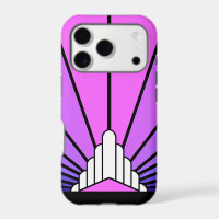 Art deco zon in paarse & roze