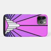 Art deco zon in paarse & roze Case-Mate iPhone case (Achterkant (horizontaal))