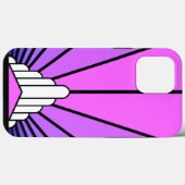 Art deco zon in paarse & roze Case-Mate iPhone case (Achterkant (horizontaal))