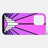 Art deco zon in paarse & roze Case-Mate iPhone case (Achterkant (horizontaal))