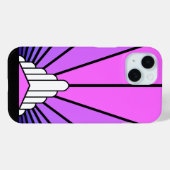 Art deco zon in paarse & roze Case-Mate iPhone case (Achterkant (horizontaal))