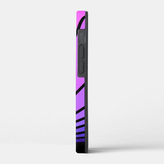 Art deco zon in paarse & roze Case-Mate iPhone case (Achterkant / Links)