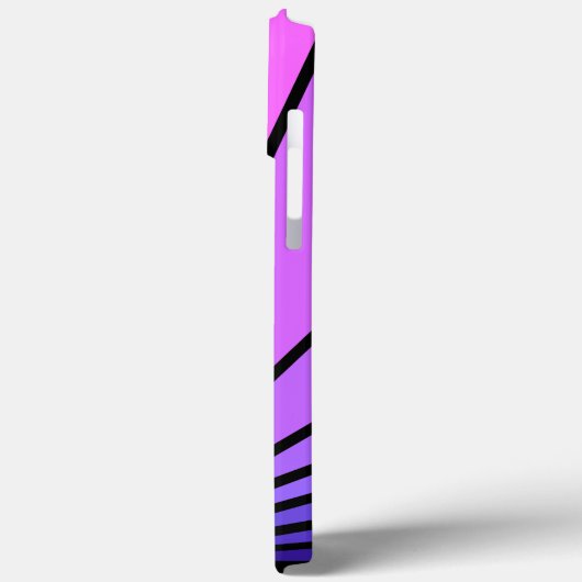 Art deco zon in paarse & roze Case-Mate iPhone case (Achterkant / Links)