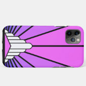 Art deco zon in paarse & roze Case-Mate iPhone case (Achterkant (horizontaal))