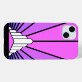 Art deco zon in paarse & roze Case-Mate iPhone case (Achterkant (horizontaal))