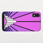 Art deco zon in paarse & roze iPhone / iPad case (Achterkant (horizontaal))