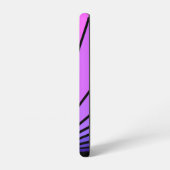 Art deco zon in paarse & roze samsung galaxy hoesje (Linkerkant)