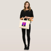 Art deco zon in regenboog Canvas tas (Voorkant (model))